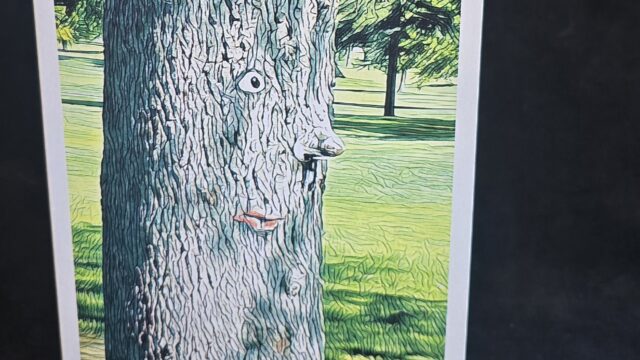 A Little Nosey greeting card by Barbara Bose