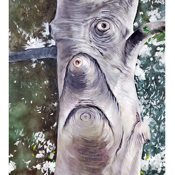 Blank greeting card with envelope featuring original artwork by Barbara Bose. $6 each.